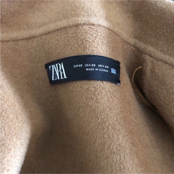 ZARA WRAP TIE WOOL COAT - Picture 10 of 16